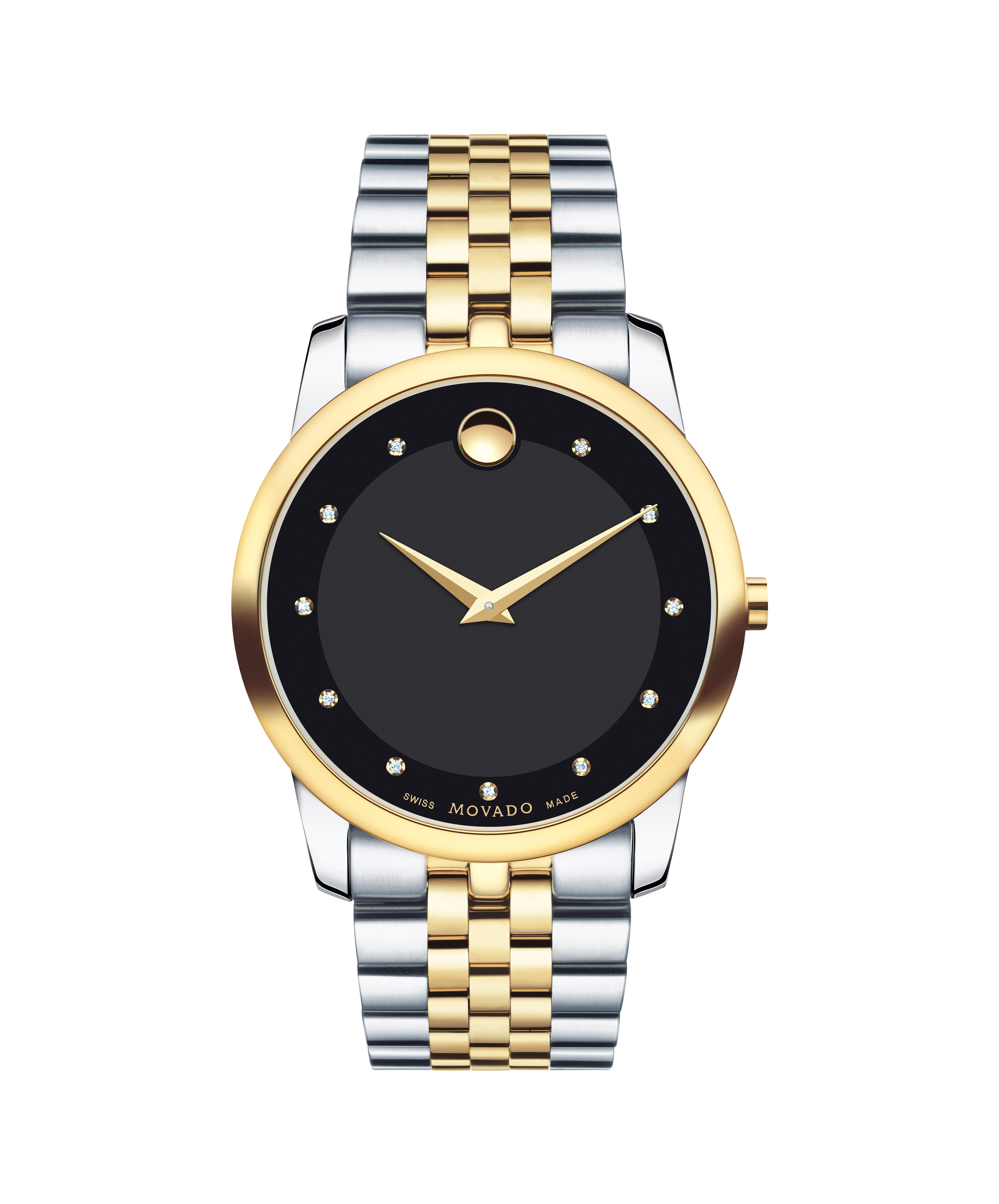 Movado Museum 0606612 Factory Diamond 28mm Stainless Steel MOP Dial Women's Watch