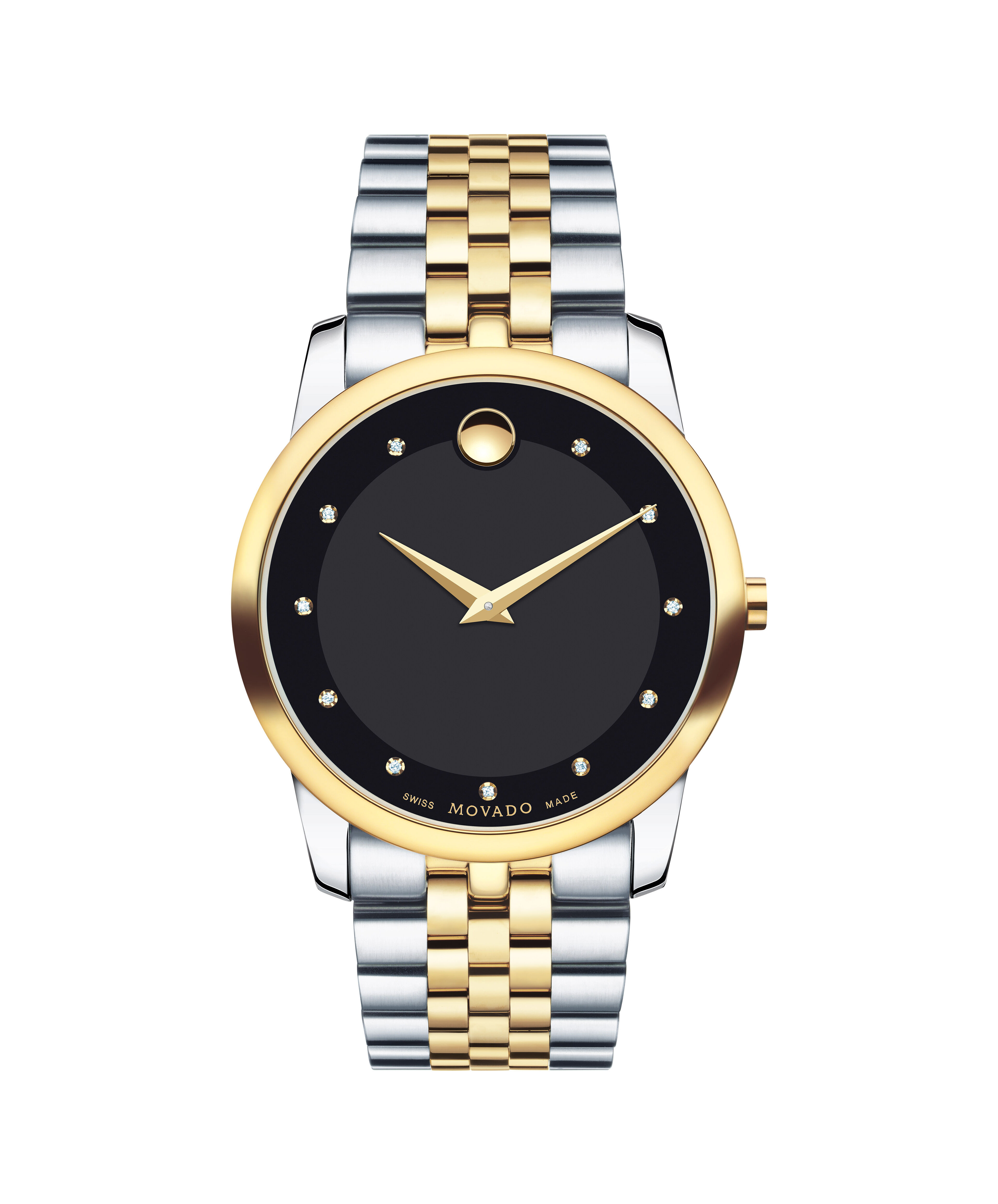 Movado S.E. Diamond Ladies Two Tone Swiss Quartz Watch 0607517