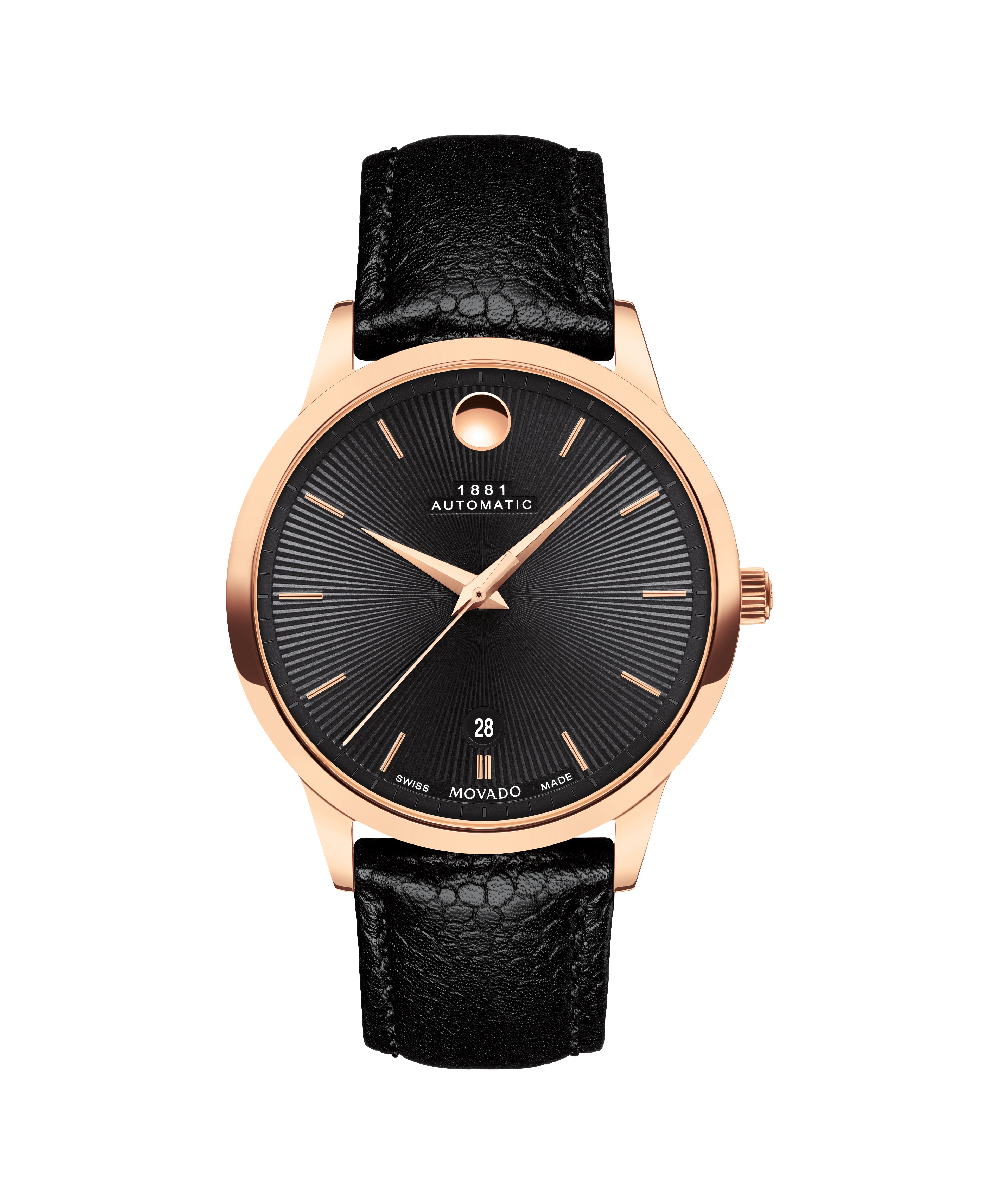 Movado of the mid-xx century with original crocodile leather strap