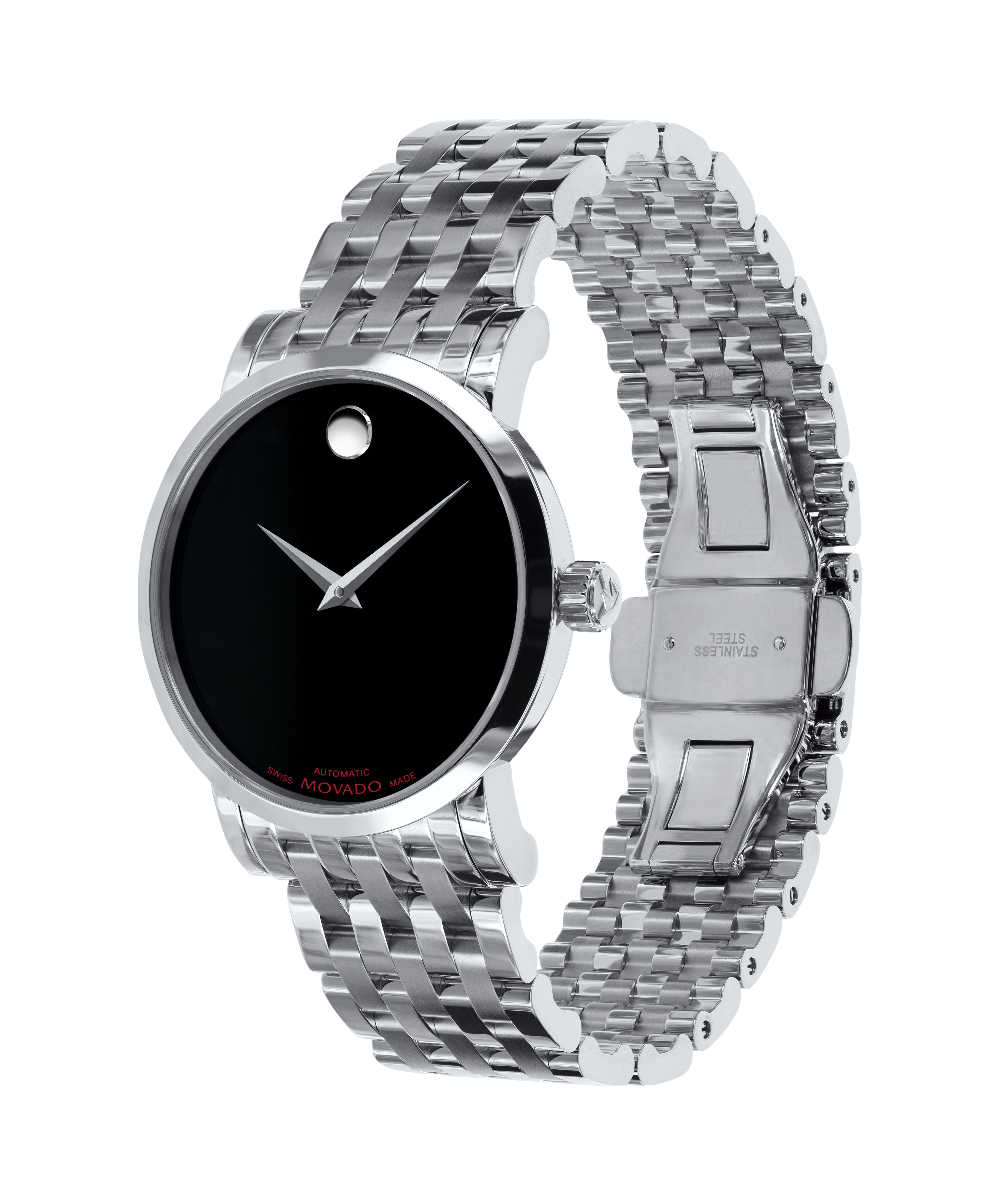 Movado Museum Black Dial Stainless Steel Men's Watch